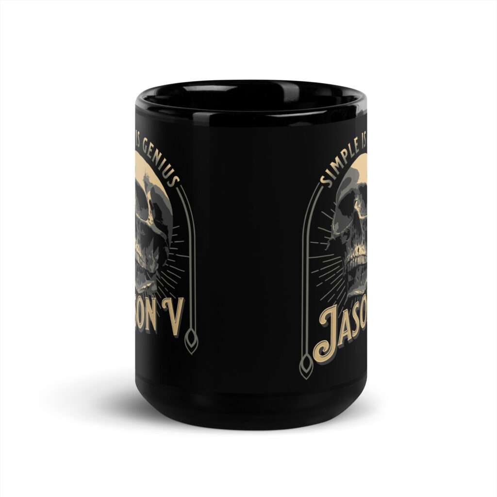 Black Glossy Mug Simple