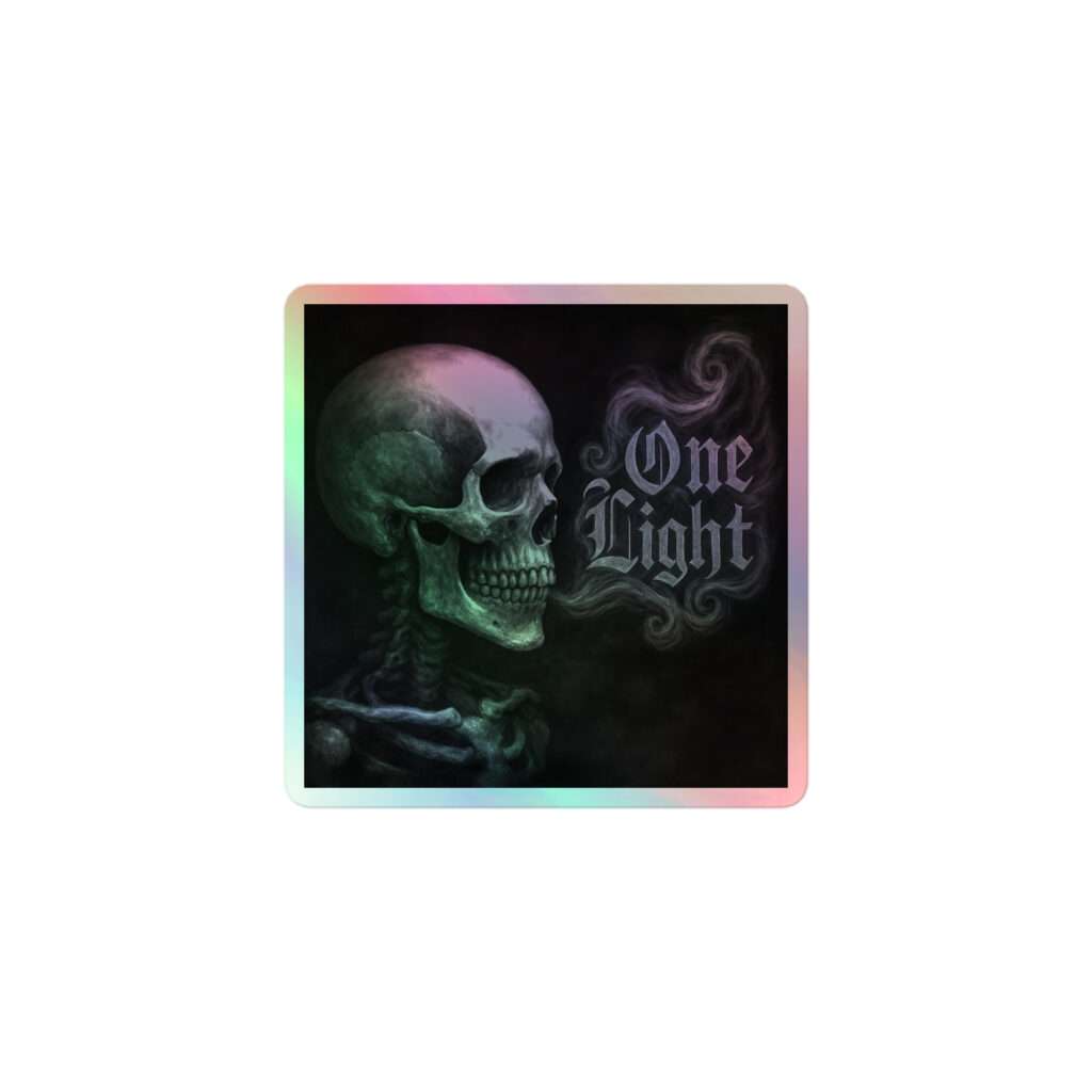 Holographic Stickers One Light Skull