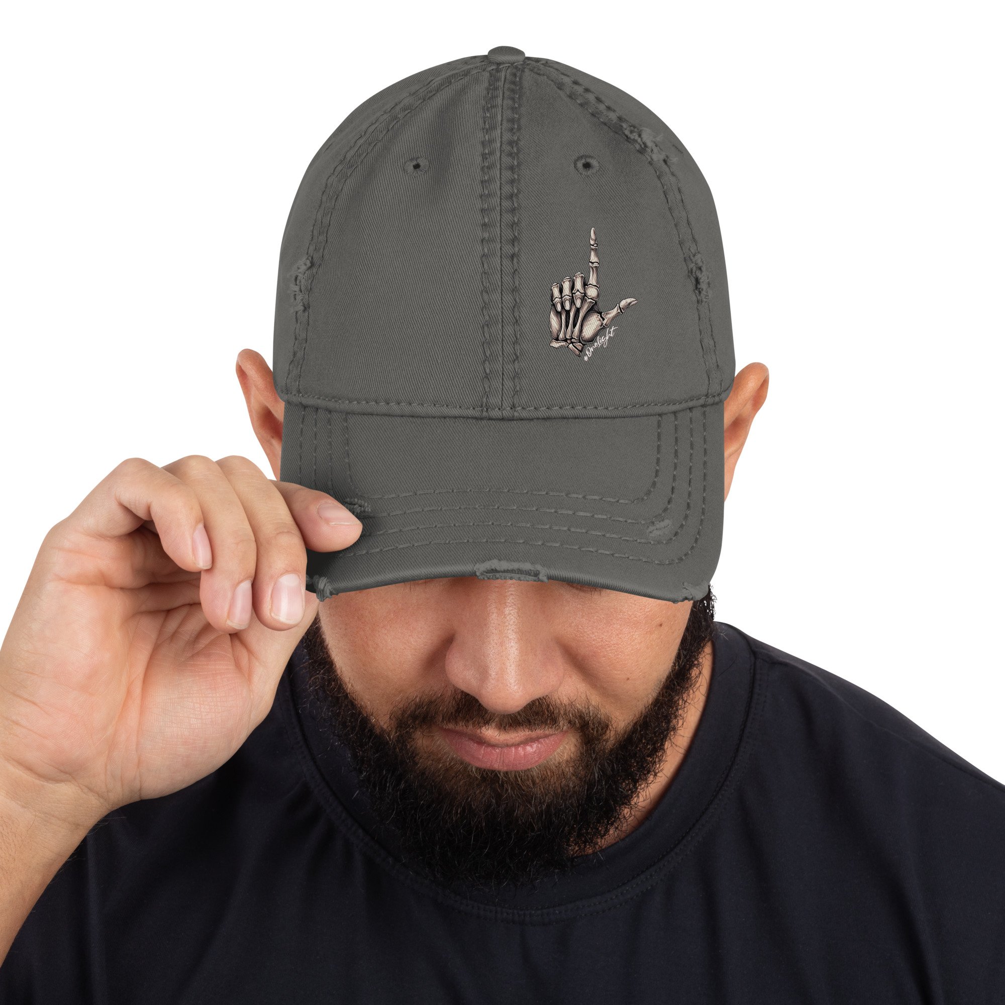 One Light Distressed Dad Hat – Black Low Profile Cap | Alaskan Avenger - Image 15