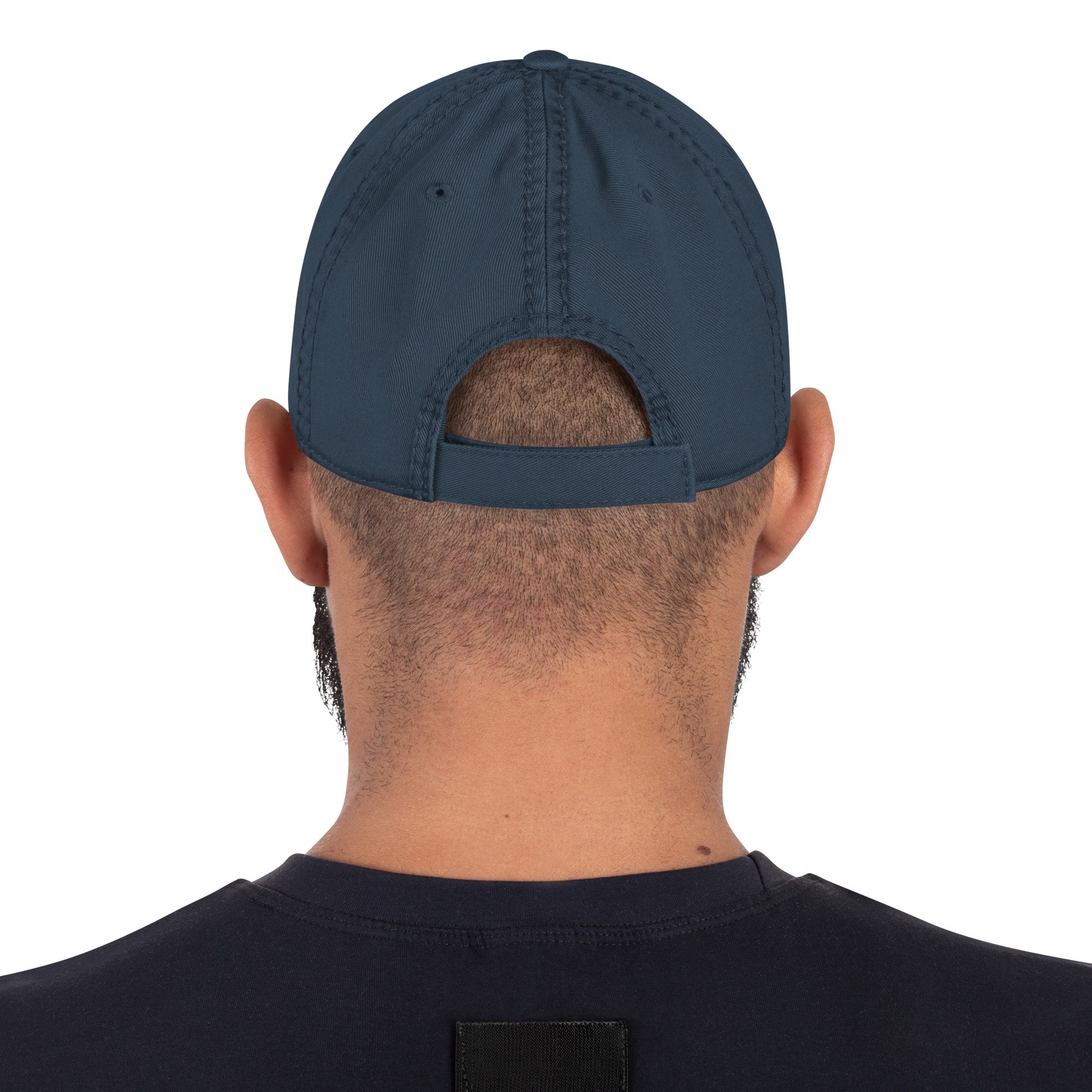 One Light Distressed Dad Hat – Black Low Profile Cap | Alaskan Avenger - Image 8